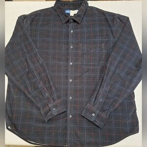 Men's Navy Plaid Shirt